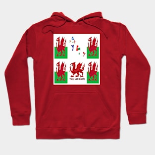 Wales Rugby Fan Baner Cymru Flag Design Hoodie